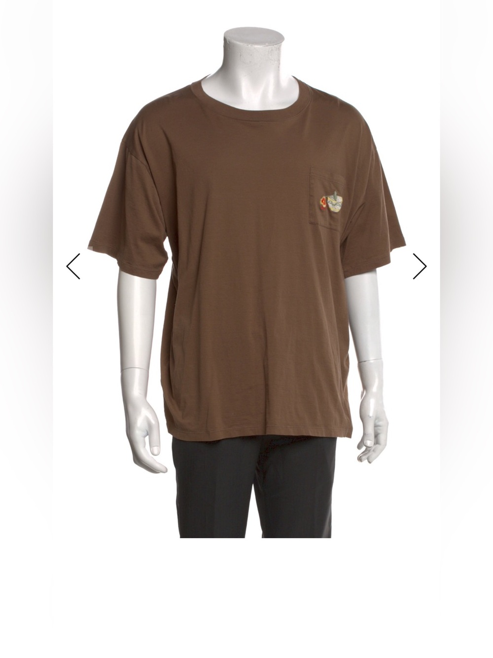 Gucci Brown Short-Sleeve Pocket Tee with Small Patch